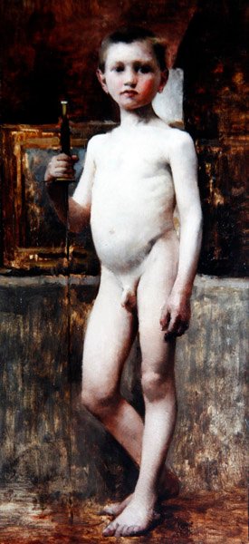 Ung pojke, ca 1911 (olja på duk) av Franz von Stuck