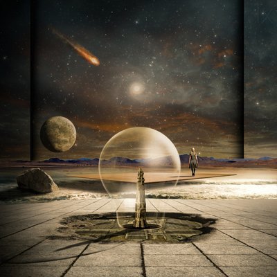 Kosmiskt drömlandskap av Franziskus Pfleghart