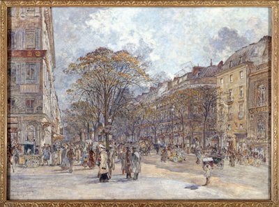 Franska: Boulevard des Italiens, morgonvy av Frederic Anatole Houbron
