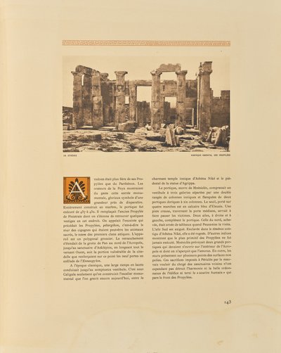 Aten. Propylaeas östra portik av Frédéric Boissonnas