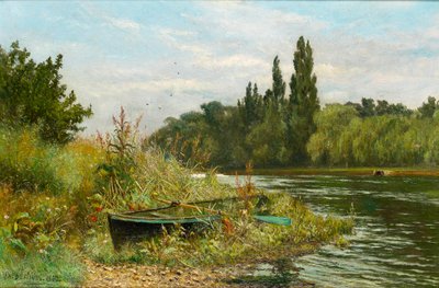 En lugn plats vid Themsen, 1882 av Fred Hines