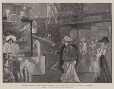 Prinsessan Henry av Battenberg inspekterar Portsmouth Naval and Military Exhibition av Fred T. Jane