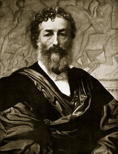 Självporträtt (lito) av Frederic (after) Leighton