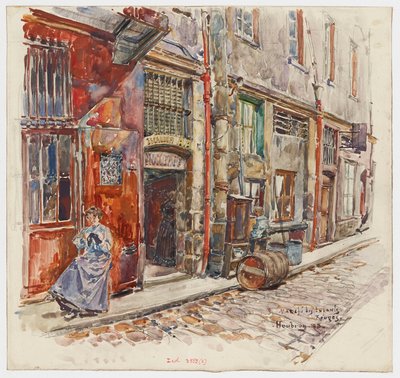 Ingång till trappa A i Marché des Enfants-Rouges av Frederic Anatole Houbron