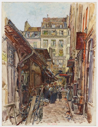Inne i Marché des Enfants-Rouges av Frederic Anatole Houbron