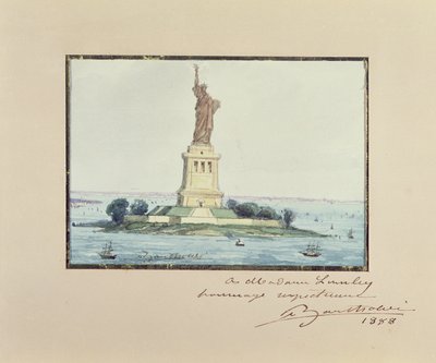 Frihetsgudinnan, Bedloe Island, New York City, 1888 av Frederic Auguste Bartholdi