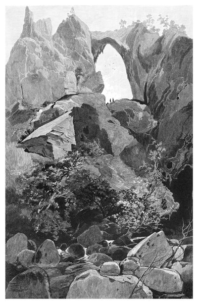 Carlotta Arch, Jenolan Caves, New South Wales, Australien, 1886. av Frederic B. Schell