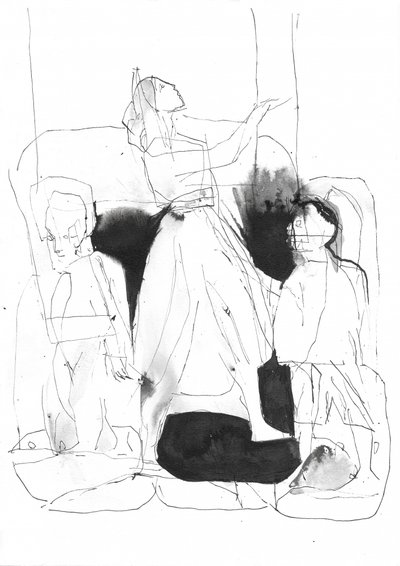 Meditativa bläckfigurer av Frederic Belaubre