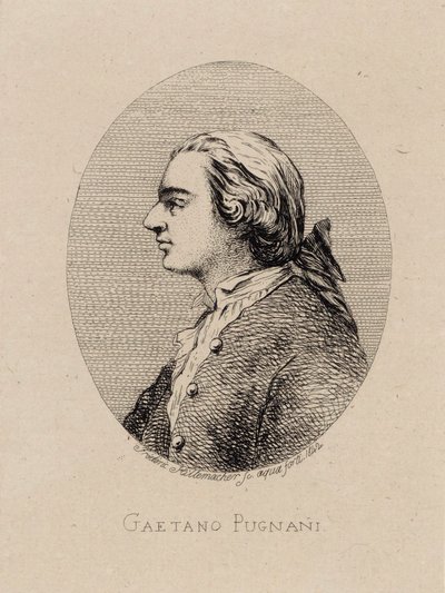 Porträtt av violinisten och kompositören Gaetano Pugnani 1731-1798, 1842. av Frederic Desire Hillemacher