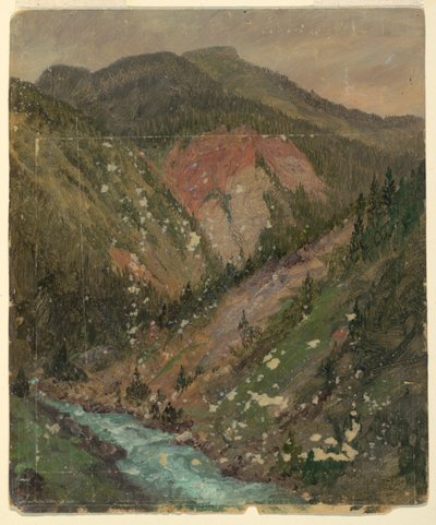 Alpinlandskap (Bayern eller Schweiz) av Frederic Edwin Church
