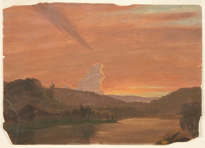 Molnstudie vid solnedgången av Frederic Edwin Church