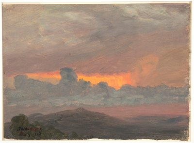Molnig solnedgång, Jamaica av Frederic Edwin Church