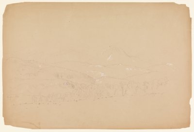 Fjärran vy över Katahdin från väster av Frederic Edwin Church