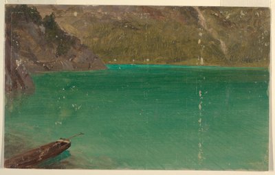 Teckning, Alpin sjö (Bayern eller Schweiz), 1868 av Frederic Edwin Church