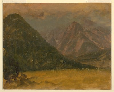 Teckning, Alplandskap, Bayern eller Schweiz, 1868 av Frederic Edwin Church