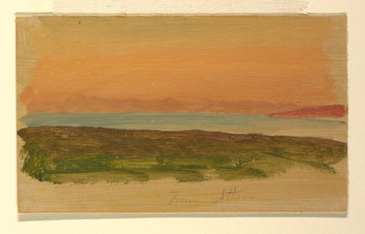 Teckning, Aten, vy från havet, april 1869 av Frederic Edwin Church