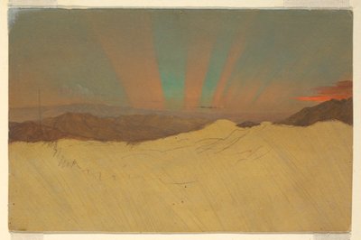 Teckning, Aurora Borealis, 1860-70 av Frederic Edwin Church