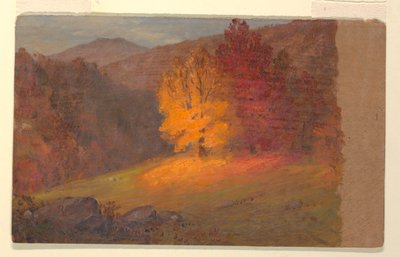 Teckning, Höstlandskap, 1860-70 av Frederic Edwin Church