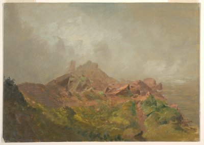 Ritning, Basen till det amerikanska fallet, Niagara, 1856-58 av Frederic Edwin Church