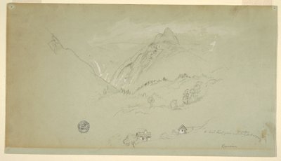 Teckning, Berchtesgaden, Bayern, juni-augusti 1868 av Frederic Edwin Church