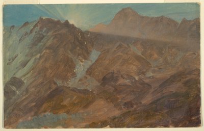 Teckning, Bernska alperna, Schweiz, augusti 1868 av Frederic Edwin Church