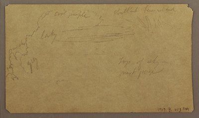 Teckning, Botaniska skisser; Averso: Moln, juli 1865 av Frederic Edwin Church