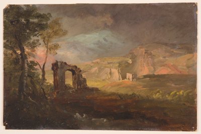 Teckning, Campagna Fantasy, troligen 1868-69 av Frederic Edwin Church