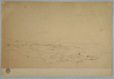 Ritning, Cartago, Colombia, 23 juli 1853 av Frederic Edwin Church