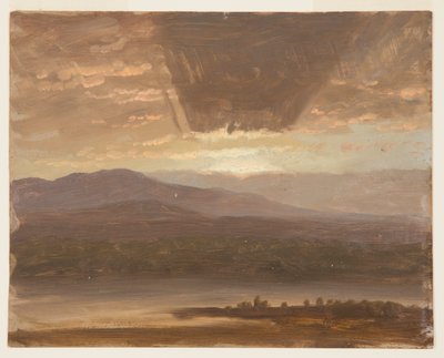 Teckning, Catskills från Hudson, New York, 1870 av Frederic Edwin Church
