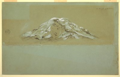 Teckning, Chimborazo, ca 1857 av Frederic Edwin Church