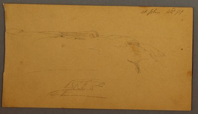 Ritning, Cliffs, 1859 av Frederic Edwin Church