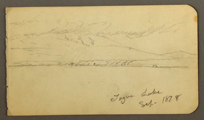 Teckning, molntäckta Mount Katahdin, 1878 av Frederic Edwin Church