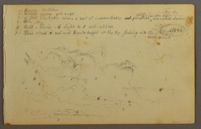 Teckning, Molnstudie, 1844 av Frederic Edwin Church