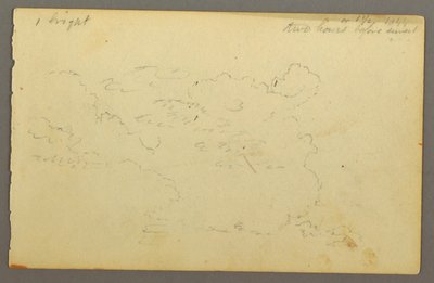 Teckning, Molnstudie, 1844 av Frederic Edwin Church