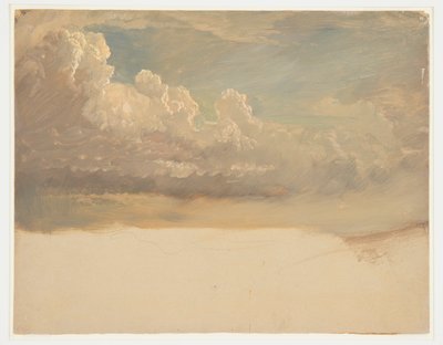 Teckning, Molnstudie, mars 1871 av Frederic Edwin Church