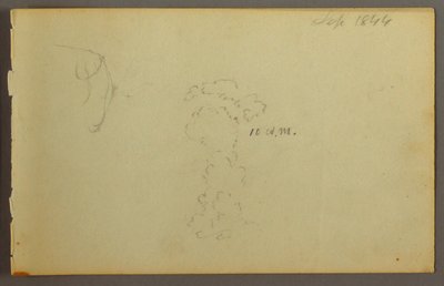 Teckning, Molnstudie, 1844 av Frederic Edwin Church