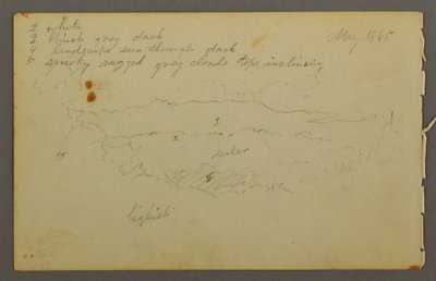 Teckning, Molnstudie, 1844 av Frederic Edwin Church
