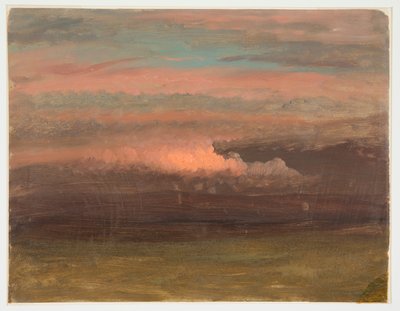 Teckning, Molnstudie vid solnedgång, 1860-70 av Frederic Edwin Church