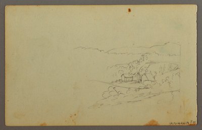 Teckning, Molnstudie, möjligen 1844 av Frederic Edwin Church