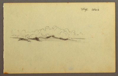 Teckning, Moln, 1844 av Frederic Edwin Church