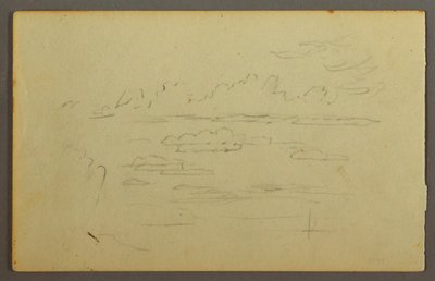 Teckning, Moln, möjligen 1844 av Frederic Edwin Church