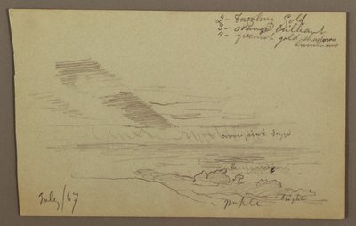 Teckning, Molnig himmel, 1867 av Frederic Edwin Church