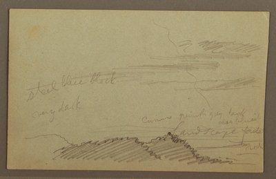 Teckning, Molnig himmel, möjligen 1860-tal av Frederic Edwin Church