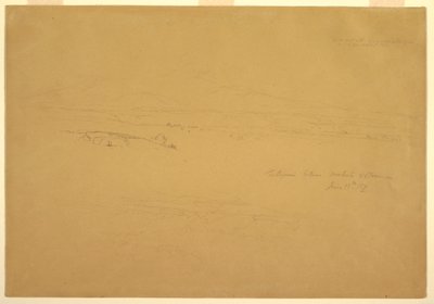 Ritning, Cotopaxi mellan Machachi och Talunga, 19 juni 1857 av Frederic Edwin Church