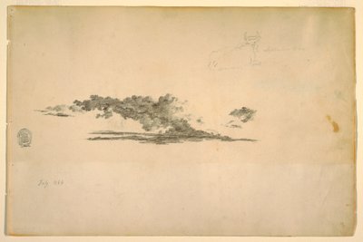 Teckning, ko, moln, juli och september 1844 av Frederic Edwin Church