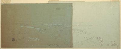 Teckning, Damaskus, Syrien, sett från nordväst, del 2, april eller maj 1868 av Frederic Edwin Church