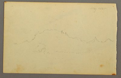 Teckning, Kant av trä, 1844 av Frederic Edwin Church