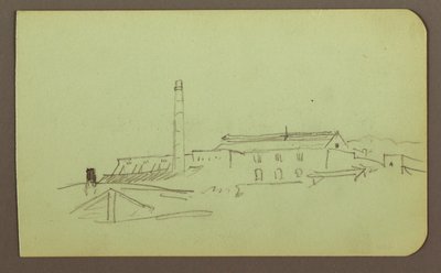 Teckning, fabrik; Averso: Figurer, 1883 av Frederic Edwin Church