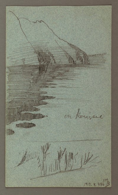 Teckning, Falls, möjligen 1868 av Frederic Edwin Church