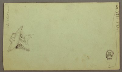 Teckning, Figurstudier, Segelbåt, Arkitekturstudier, möjligen 1868 av Frederic Edwin Church